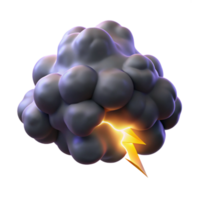 vibrant classic A dense cloud of swirling smoke, illuminated by flashes of lightning, in a dark, dramatic, and abstract expressionist style high quality png