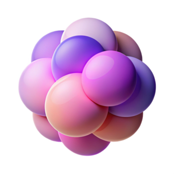 magnífico minimalista un serie de superposición, translúcido círculos, en un degradado de colores desde profundo púrpura a pálido rosa, con un suave, de ensueño estilo y difuso Encendiendo exclusivo png