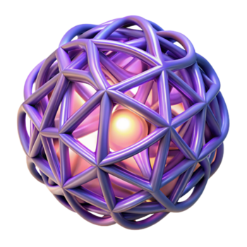 vibrant creative Interwoven strands of light, forming a complex, three dimensional web, illuminated by a hidden light source, in a futuristic, minimalist style exclusive png