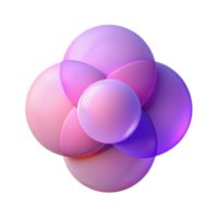 deslumbrante clássico uma Series do sobreposto, translúcido círculos, dentro uma gradiente do cores a partir de profundo roxa para pálido rosa, com uma macio, sonhe como estilo e difuso iluminação Alto resolução png