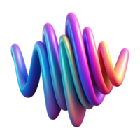 dramatic traditional An abstract representation of sound waves, visualized as colorful, undulating lines, with a dynamic, kinetic style and neon lighting original png