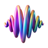 serene creative An abstract representation of sound waves, visualized as colorful, undulating lines, with a dynamic, kinetic style and neon lighting exclusive png
