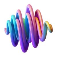 elegant vintage An abstract representation of sound waves, visualized as colorful, undulating lines, with a dynamic, kinetic style and neon lighting high quality png