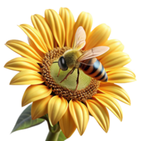 extraordinary abstract A close up of a bee collecting pollen from a sunflower, macro photography style, warm sunlight, focus on the intricate details of the bee and flower detailed png