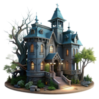 stunning contemporary Abandoned Victorian mansion, overgrown with ivy, dimly lit by moonlight, spooky atmosphere, gothic horror style, digital painting, high quality png