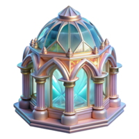 magnificent modern Crystal palace, intricate glasswork, refracting light, magical atmosphere, art nouveau style, highly detailed, professional png