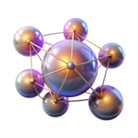 impressive classic Chromatic orbs interconnected by glowing filaments, bathed in the ethereal light of a nebula, art nouveau style exclusive png