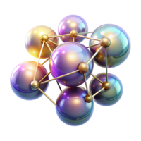 vibrant abstract Chromatic orbs interconnected by glowing filaments, bathed in the ethereal light of a nebula, art nouveau style professional png
