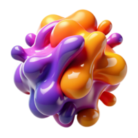 serene contemporary Amorphous blobs of vibrant paint colliding and merging, lit by a warm, diffuse light, rendered in an impressionistic style genuine png