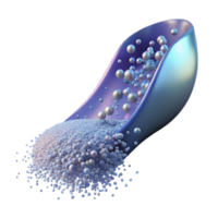 serene abstract A cascade of shimmering particles flowing down an invisible slope, bathed in a cool, ethereal light, rendered in a dreamlike style exclusive png