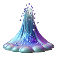 serene abstract A cascade of shimmering particles flowing down an invisible slope, bathed in a cool, ethereal light, rendered in a dreamlike style detailed png