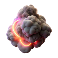 elegant minimalist A swirling mass of smoke and dust, illuminated by a flickering, neon sign, rendered in a gritty, urban style authentic png