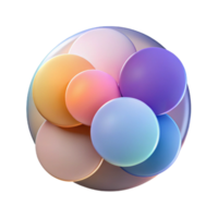 vibrant abstract An array of overlapping, semi transparent circles, each with a different texture and color, lit by a soft, gradient light, rendered in a minimalist, geometric style 4K png