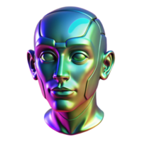 extraordinary abstract A holographic projection of a human face glitching and distorting, cyberpunk style, cool blue and green lighting 4K png