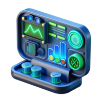 elegant abstract A close up of a futuristic HUD display with complex data and graphics, cyberpunk style, blue and green lighting premium png