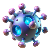 impressive minimalist A microscopic view of nanobots repairing damaged cells, glowing with bioluminescent energy, scientific illustration style premium png