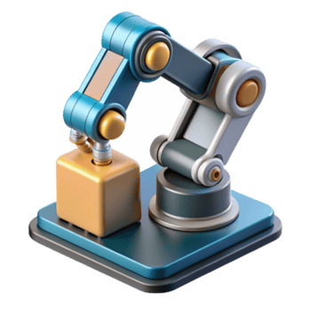 wonderful creative A robotic arm assembling a complex microchip, precise movements, metallic and silicon textures, studio lighting exclusive png