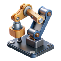 dramatic rustic A robotic arm assembling a complex microchip, precise movements, metallic and silicon textures, studio lighting premium png