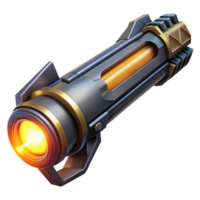 beautiful creative A futuristic weapon, sleek design, glowing energy core, dark and gritty style, dramatic lighting with strong shadows high quality png