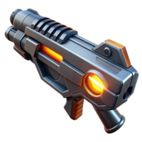 serene vintage A futuristic weapon, sleek design, glowing energy core, dark and gritty style, dramatic lighting with strong shadows high quality png