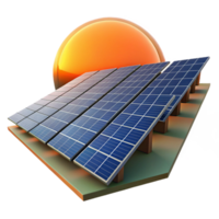 magnificent minimalist A field of solar panels stretching towards the horizon, reflecting the setting sun, warm colors, photorealistic style authentic png