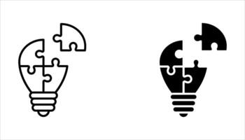 problem solving icon set on white background vector