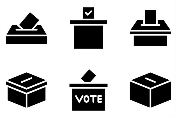 vote icon set on white background