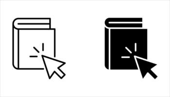learning icon set on white background vector