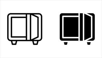 safe icon set on white background vector