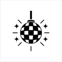disco ball icon on white background vector