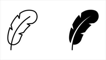 quill icon set on white background vector
