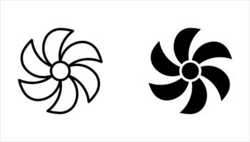 fan icon set on white background vector