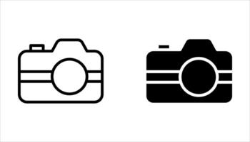 camera icon set on white background vector