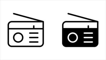 radio icon set. vector
