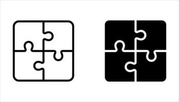 puzzle icon set on white background vector