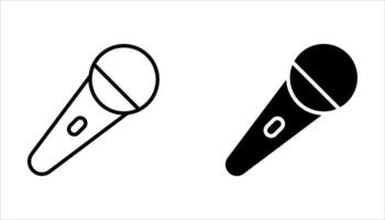 microphone icon set. vector