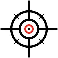 red-black aim or target without background vector