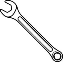 illustration of a ratchet wrench without background vector
