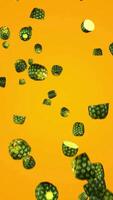 Falling Pineapples Loop Animation 4K Resolution video