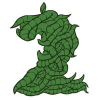 Number 2 Root Syle Illustration vector