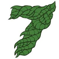 Number 7 Root Illustration vector
