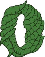 number 0 Root Style Illustration vector