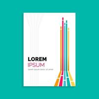 Cover Design with Abstract Line Perspective Composition vector