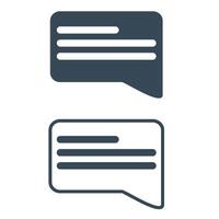 message bubble icon vector