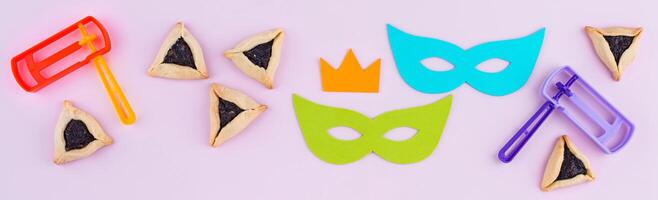 Jewish holiday Purim celebration concept photo