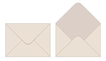 envelope, color illustration of sealed and open envelopes, isolated on white background vector