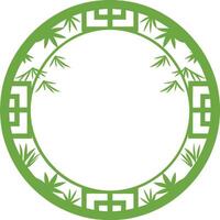 Minimalist Circular Green Frames for Eco Aesthetics. vector