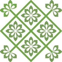 Geometric Pattern with Floral Motif Repeating Shapes for Elegant Design. vector