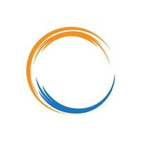 Minimalist design featuring red circular brush strokes for modern art. vector
