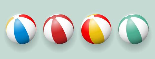 beach ball element set. can be used for summer design background. vector
